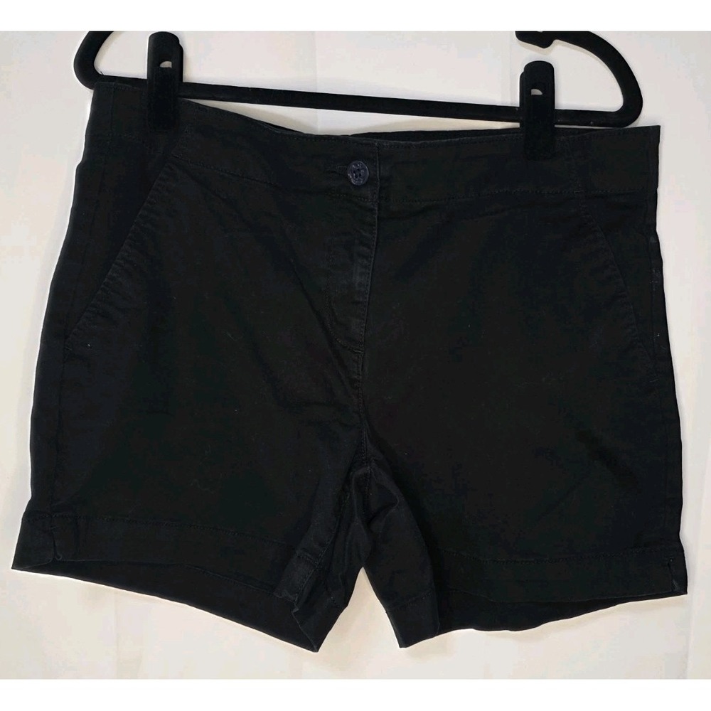 Nautica Black Dress Shorts Womens Size 10‎ GUC Preppy Classic Casual
